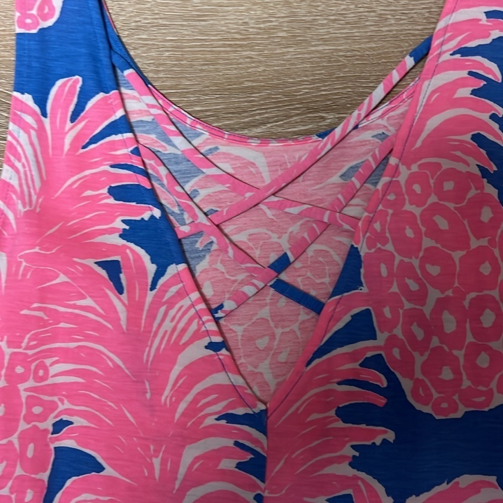 Lilly Pulitzer Kristen Swing dress in Blue Haven Little Flamenco size Large NWOT - Picture 7 of 8